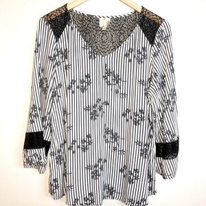 Fig and Flower|Anthropologie Floral Blouse